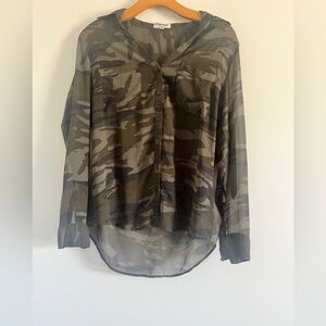 Express Green Camouflage Portofino Shirt